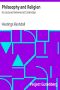 [Gutenberg 21995] • Philosophy and Religion / Six Lectures Delivered at Cambridge
